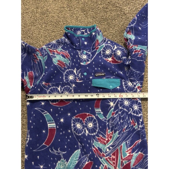 Patagonia Synchilla Snap-T Womens Small Moon Owl Harvest Moon Blue Fall 2016 - Picture 3 of 8